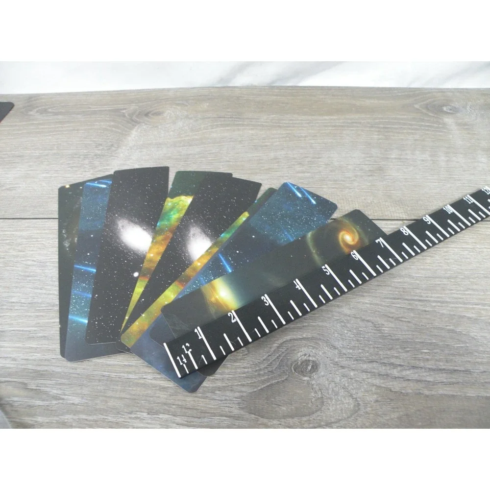 9 PC Galaxy Space Theme Bookmarks Creanoso Set Universe Nebula Planets Stars
